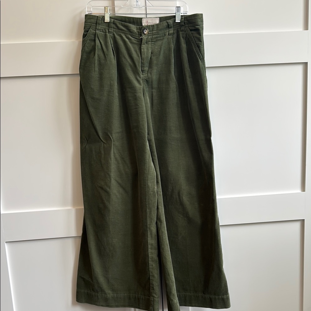 Anthology Olive Green Wide-Leg Pants